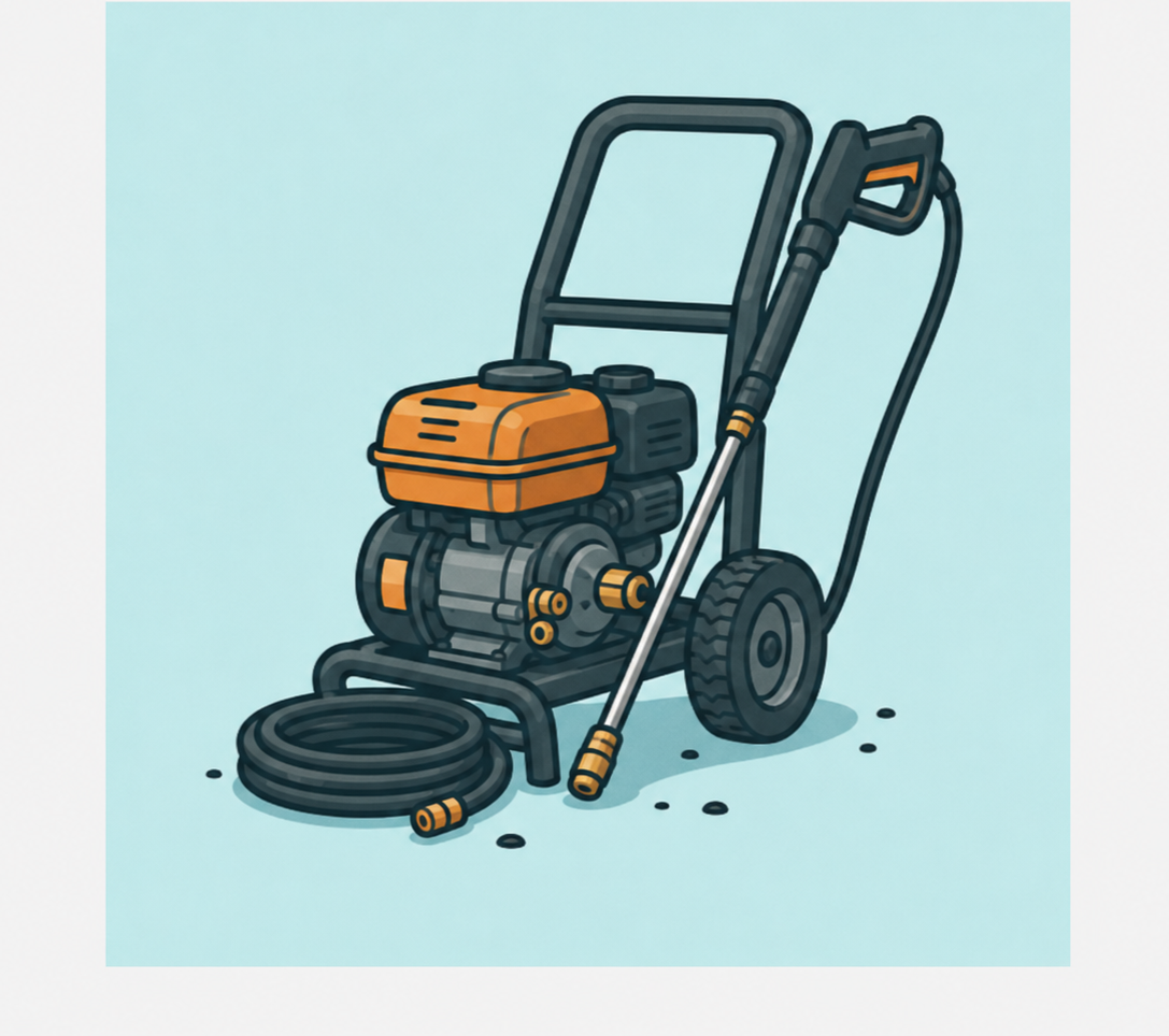 Pressure washing equipment used by Pacific Breeze Services for home exterior cleaning in White Rock, BC.