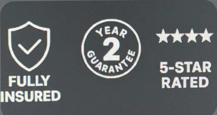Shows Up North Pressure Washing's fully insured, 2 year gurantee, and 5 star rated.
