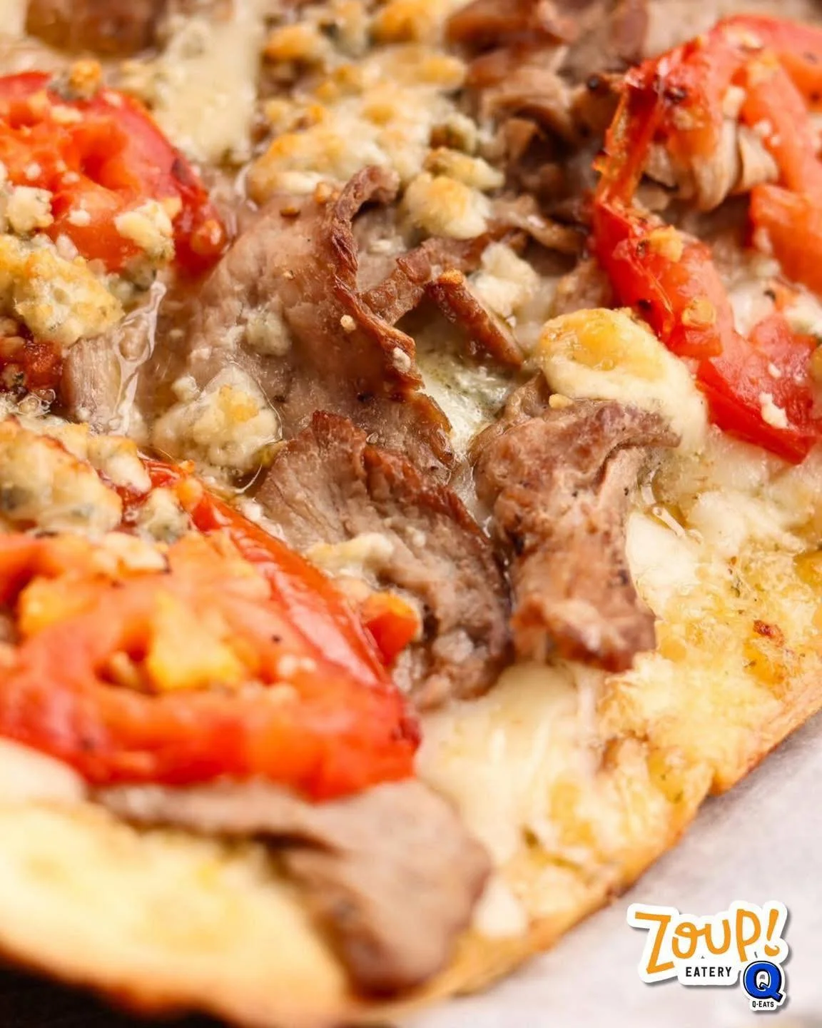 Date night, but make it STEAK! 😍🥩🍕

This Valentine&rsquo;s weekend, skip the reservations and cozy up at Zoup! Eatery. ❤️ Bold steak, tangy bleu cheese, and melty flatbread perfection = the ultimate flavor match.

Love is cheesy. We support it. 💕