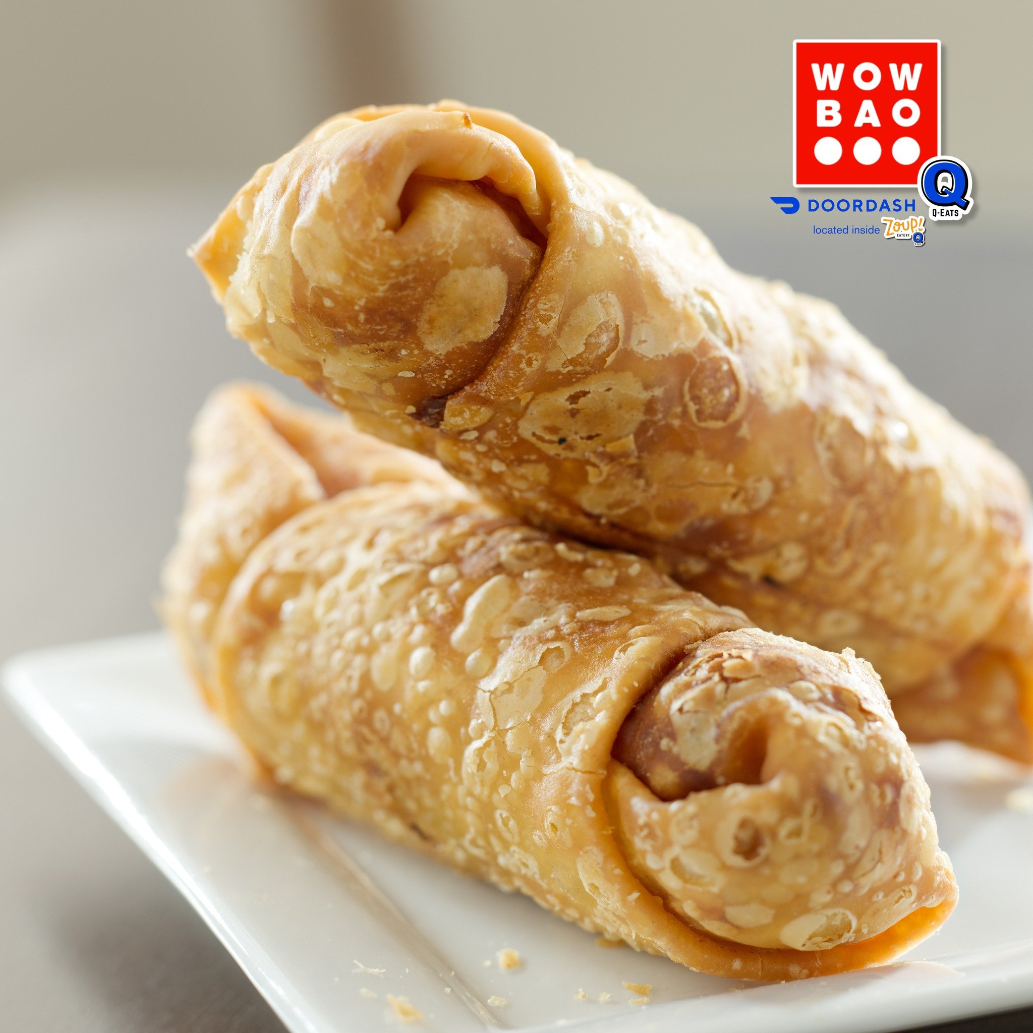 Crispy, golden, &amp; loaded with flavor. 🤤 Try our Crispy Chicken Egg Rolls! Chicken, cabbage, shiitake mushrooms, &amp; herbs wrapped in the perfect crisp!