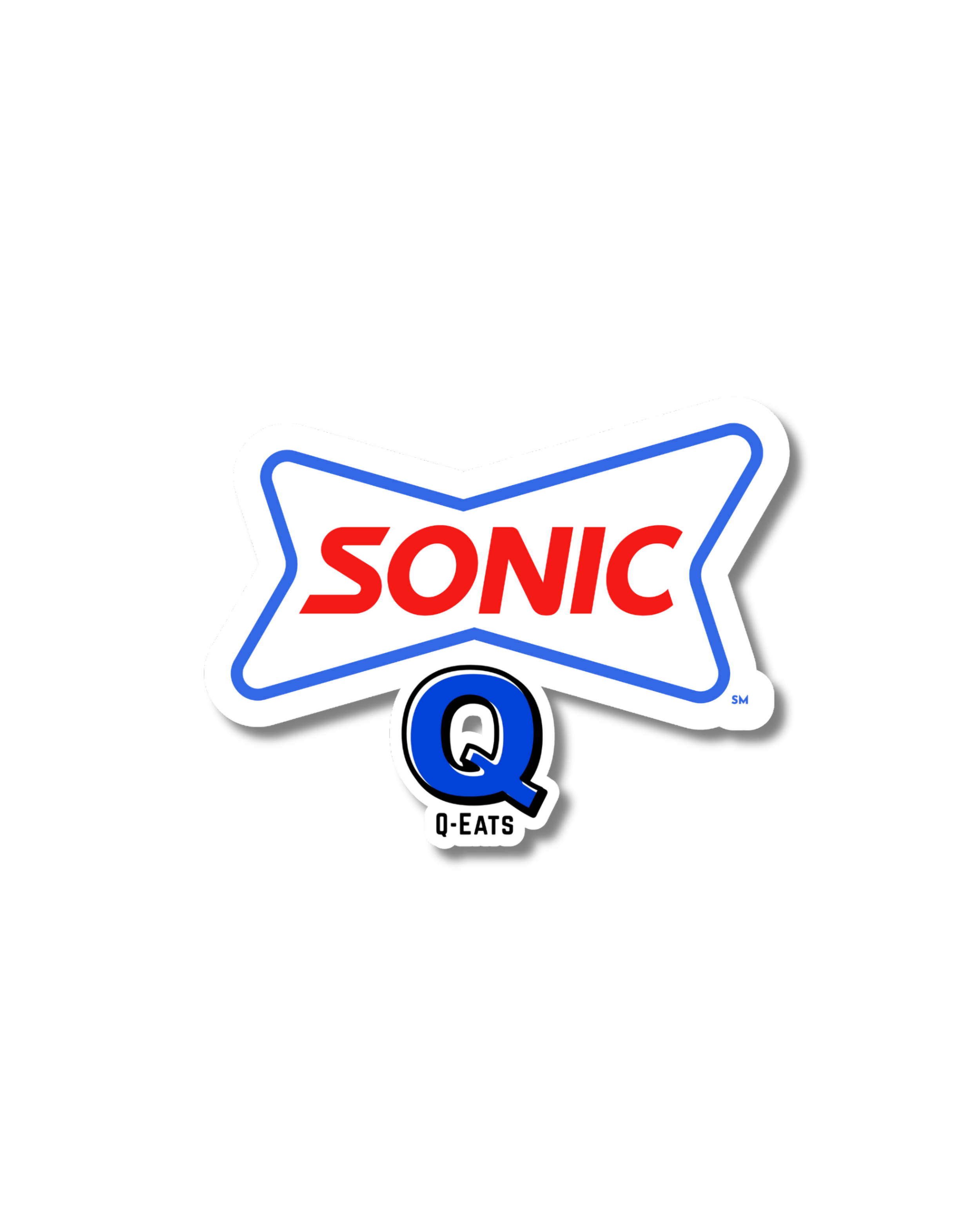 Sonic Q Q-Eats logo on a black background