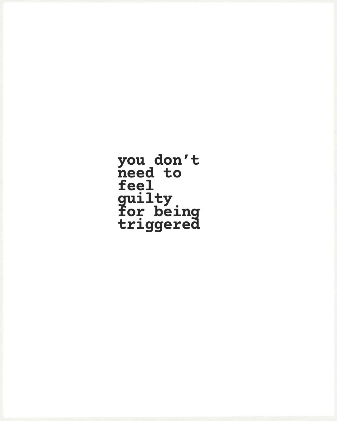 I don&rsquo;t know who needs to hear this but:

It wasn&rsquo;t your fault then.
It&rsquo;s still not your fault now.

This past weekend, whilst changing into muddy hiking trainers in a gravelly car park, I was triggered by the car boot hanging overh