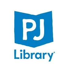 PJ Library logo with the letters 'PJ' inside a blue shield and the word 'Library' underneath.