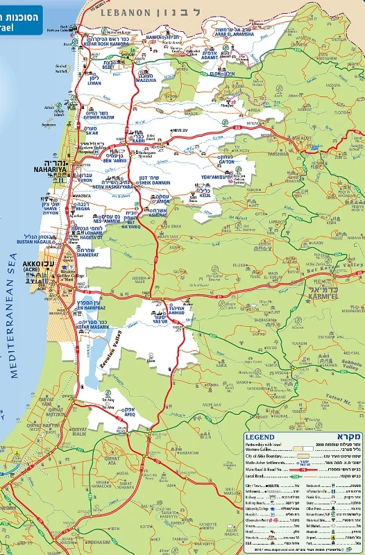 Western Galilee Map - Click to expand