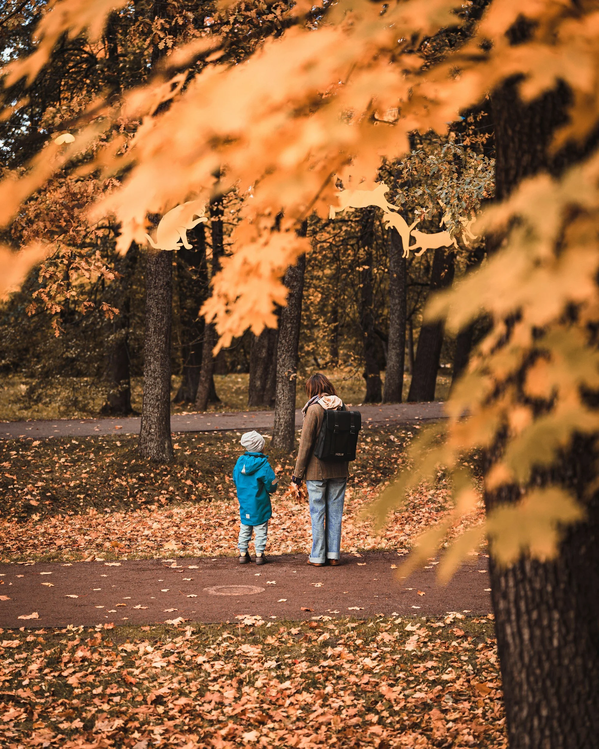 Walk in the park with kids