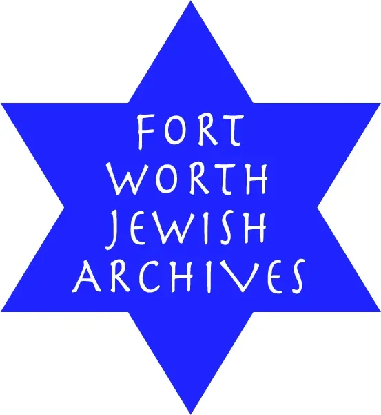 Blue Star of David with white text reading "Fort Worth Jewish Archives" in the center.