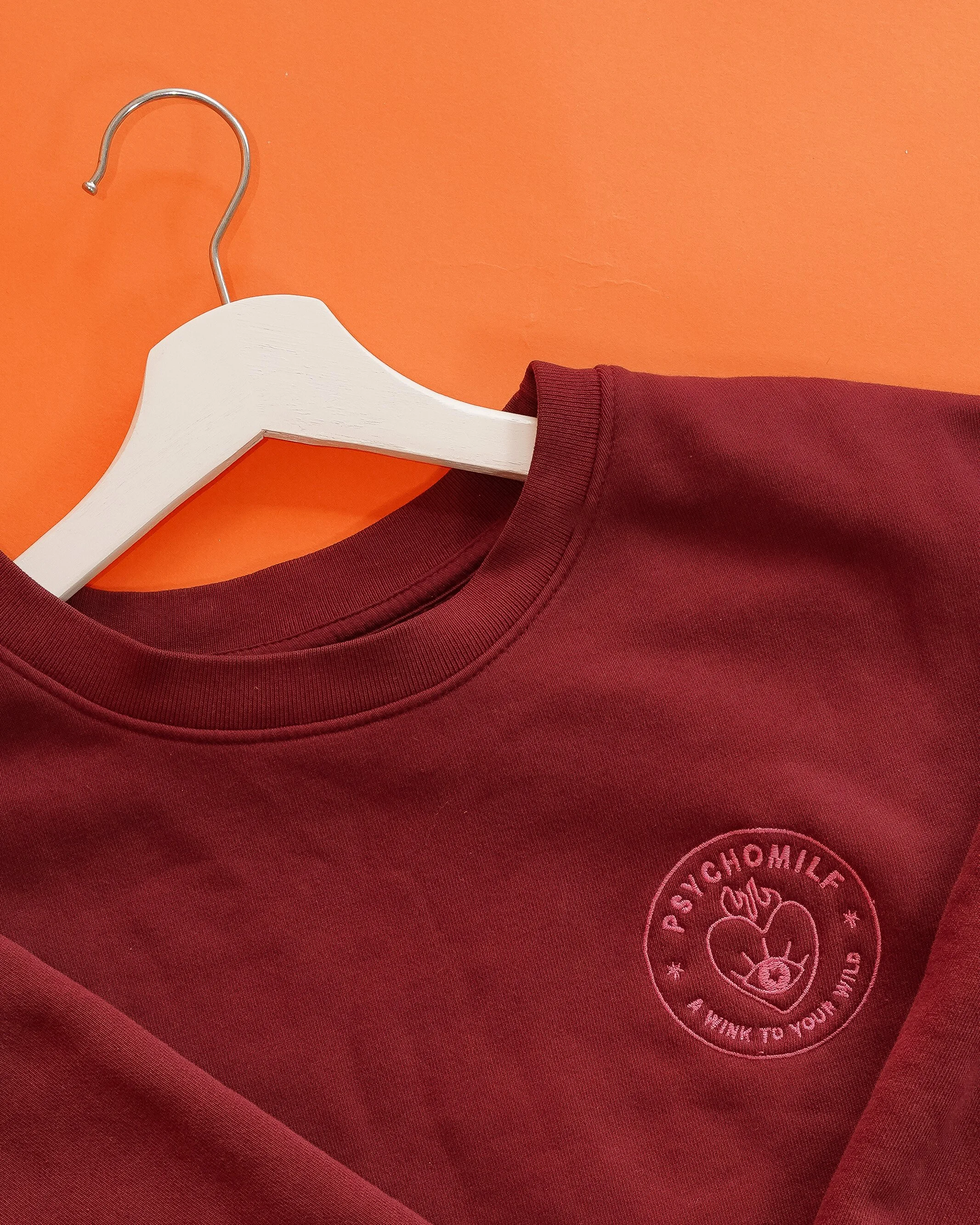 psychomilf crewneck sweatshirt merlot.jpg