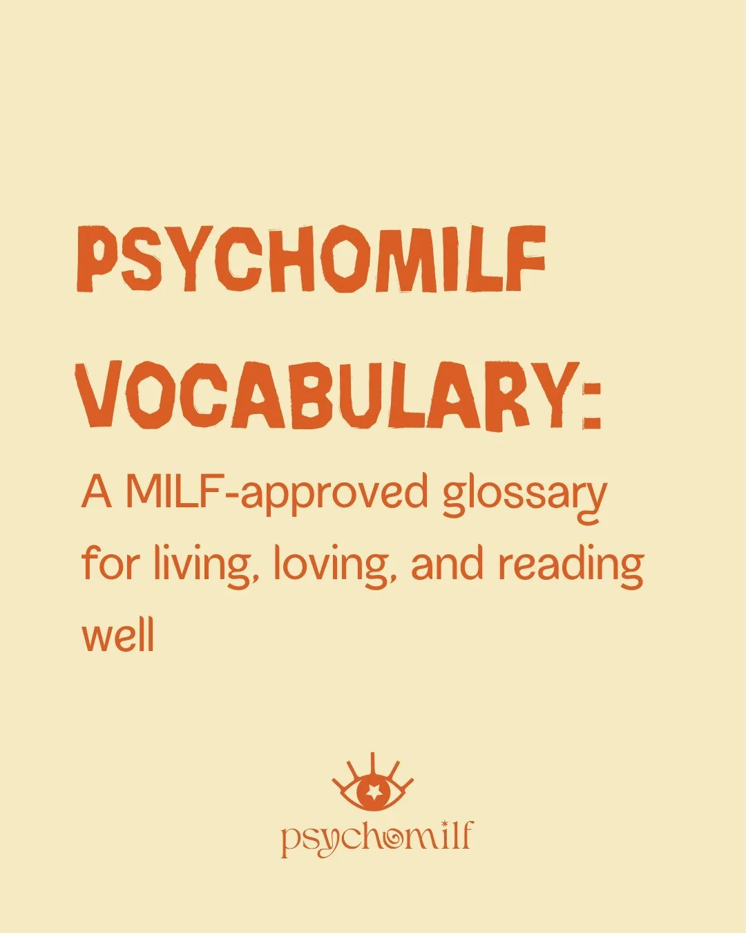 Words to live by. Psychomilf Vocabulary, Vol. 1 has arrived!