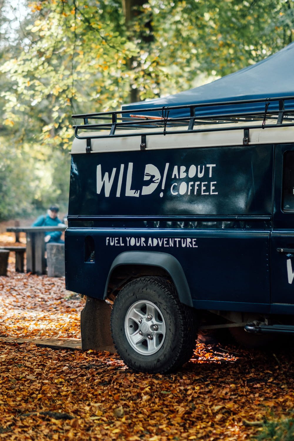  Wild About Coffee Land Rover defender set in Norbury Park, Surrey Hills. 