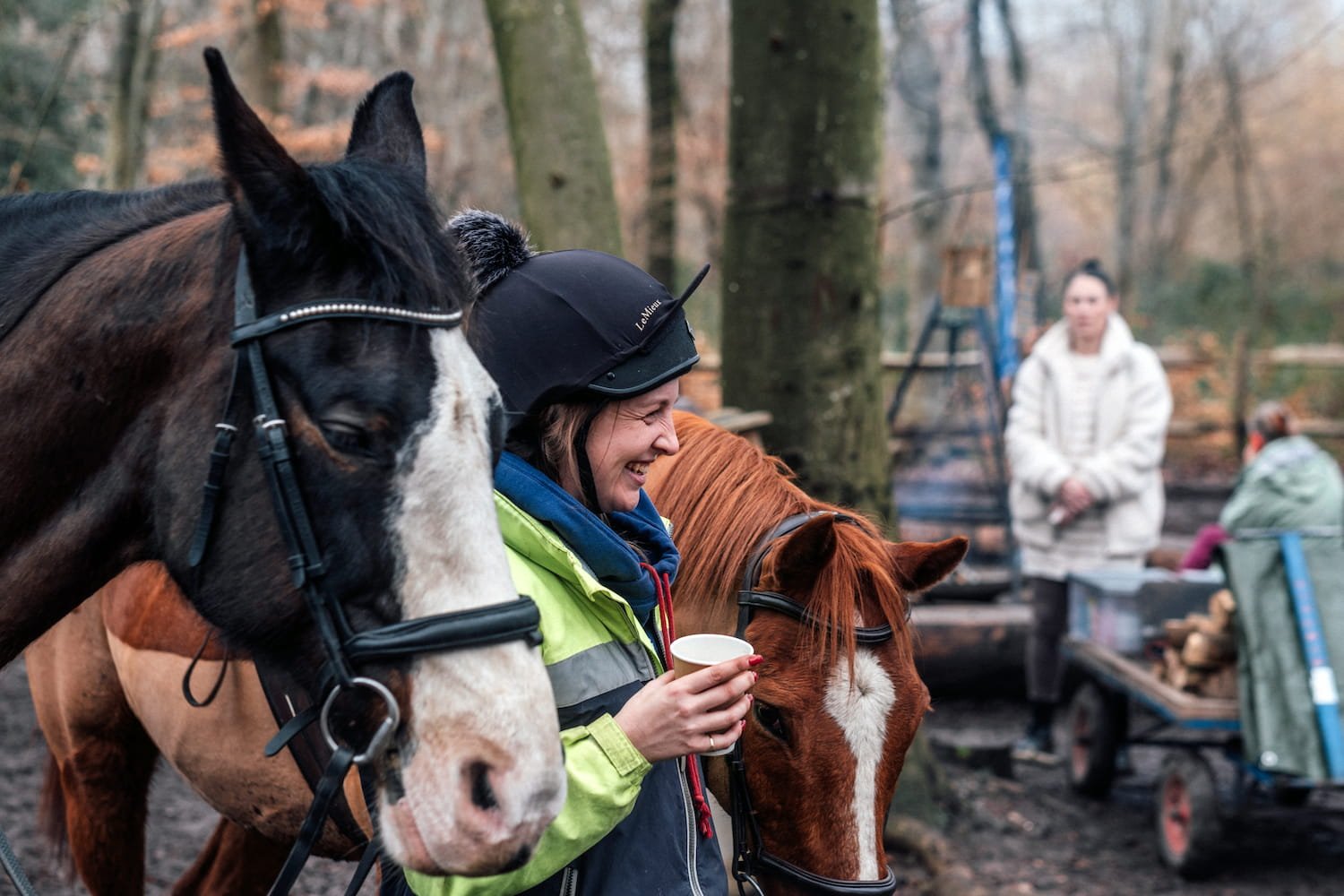  Horse and rider enjoying a coffee stop at Wild About Coffee. 