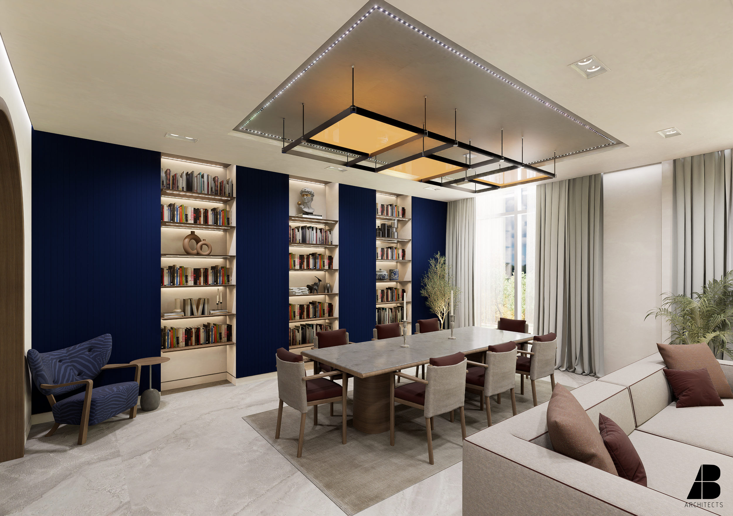 Urban Haven Townhouse - Living & Dining Interior Design