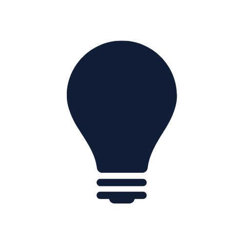 Icon of a light bulb.