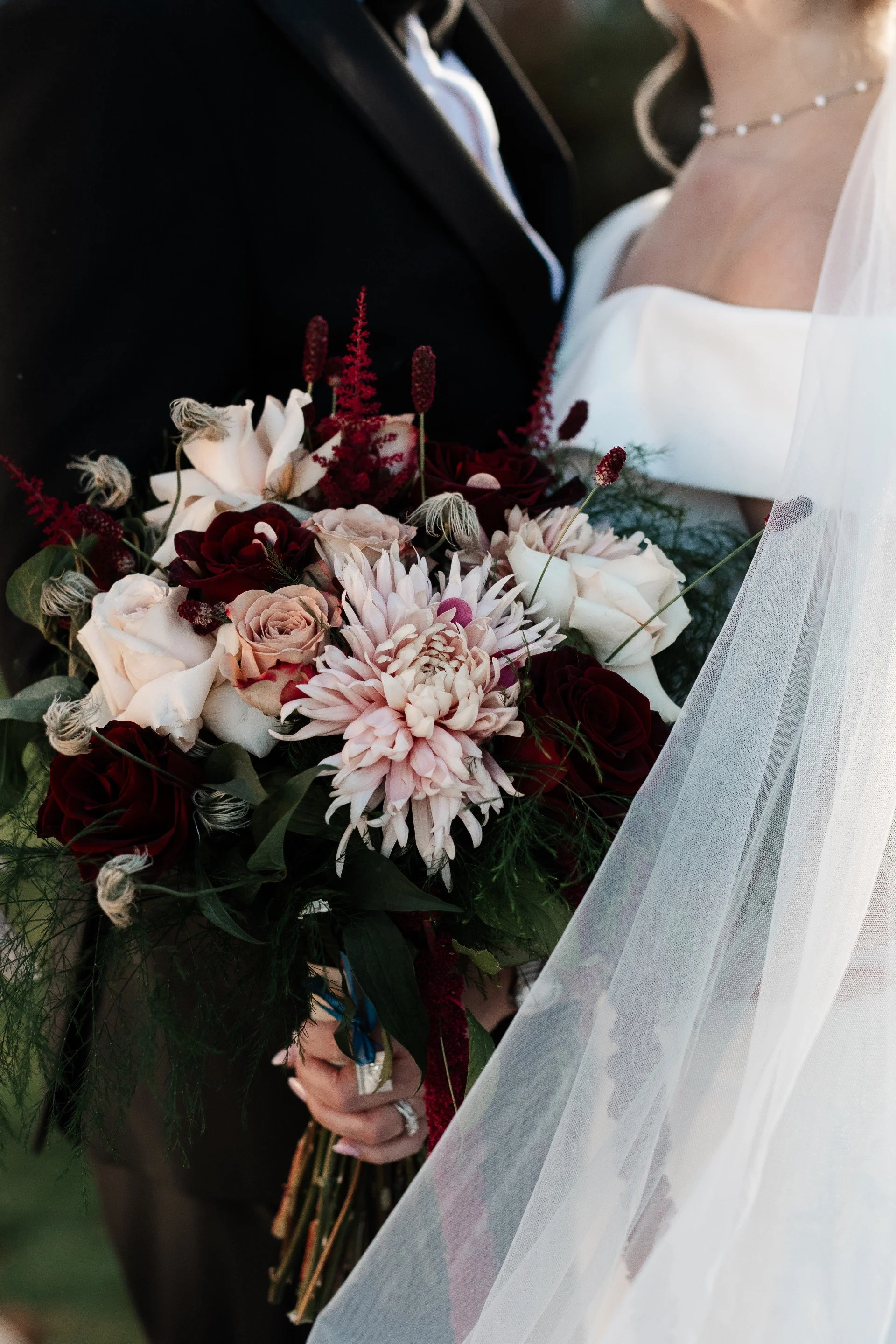 blush and burgandy wedding eco friendly wedding at ribble valley wedding venues