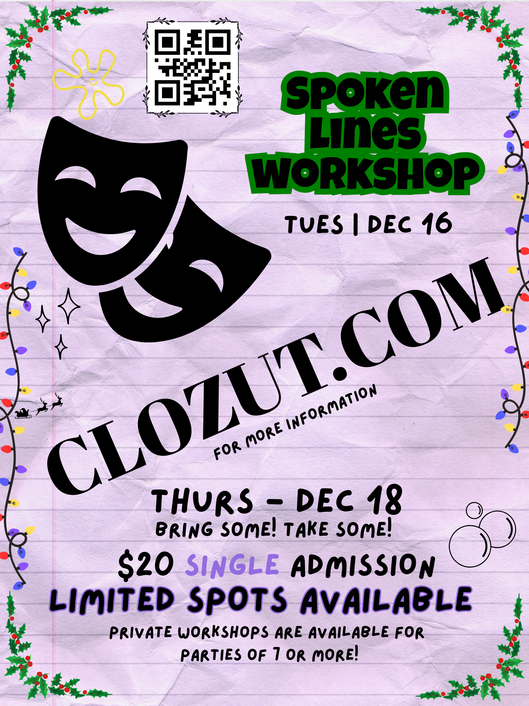 Spoken Lines Workshop 12/16