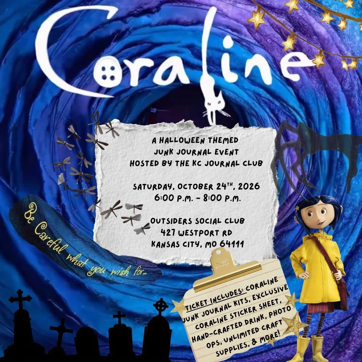 Coraline Junk Journal Night