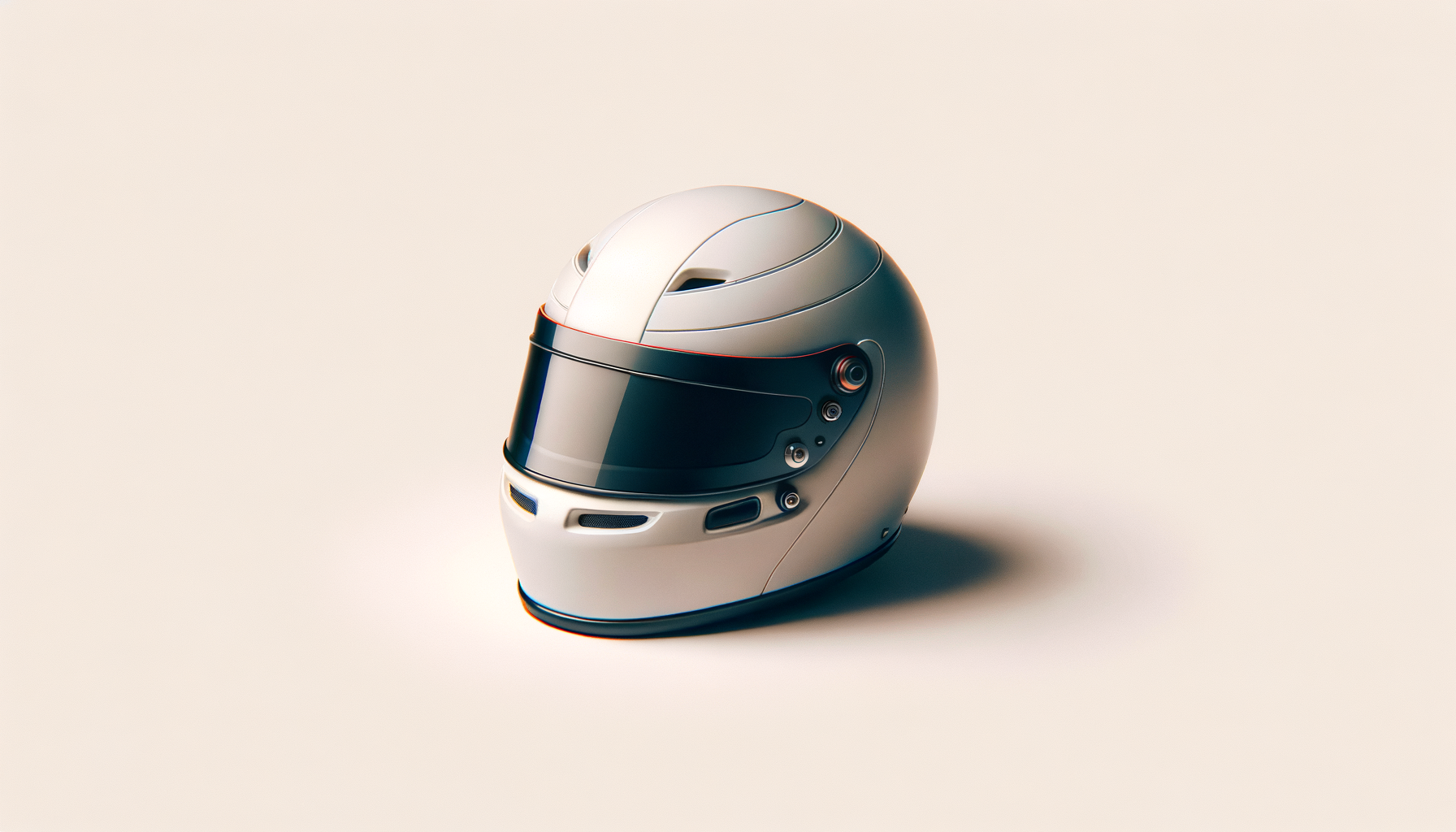 A sleek, futuristic white helmet with a tinted visor, sitting on a plain white background.