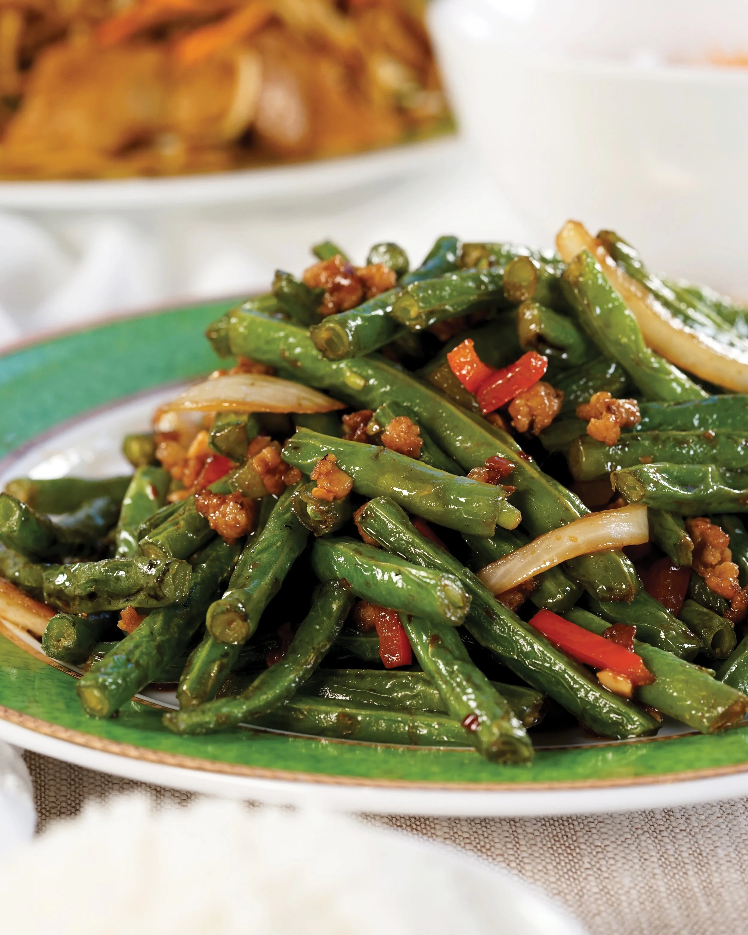 Stir Fried Dry String Beans with Minced Pork
