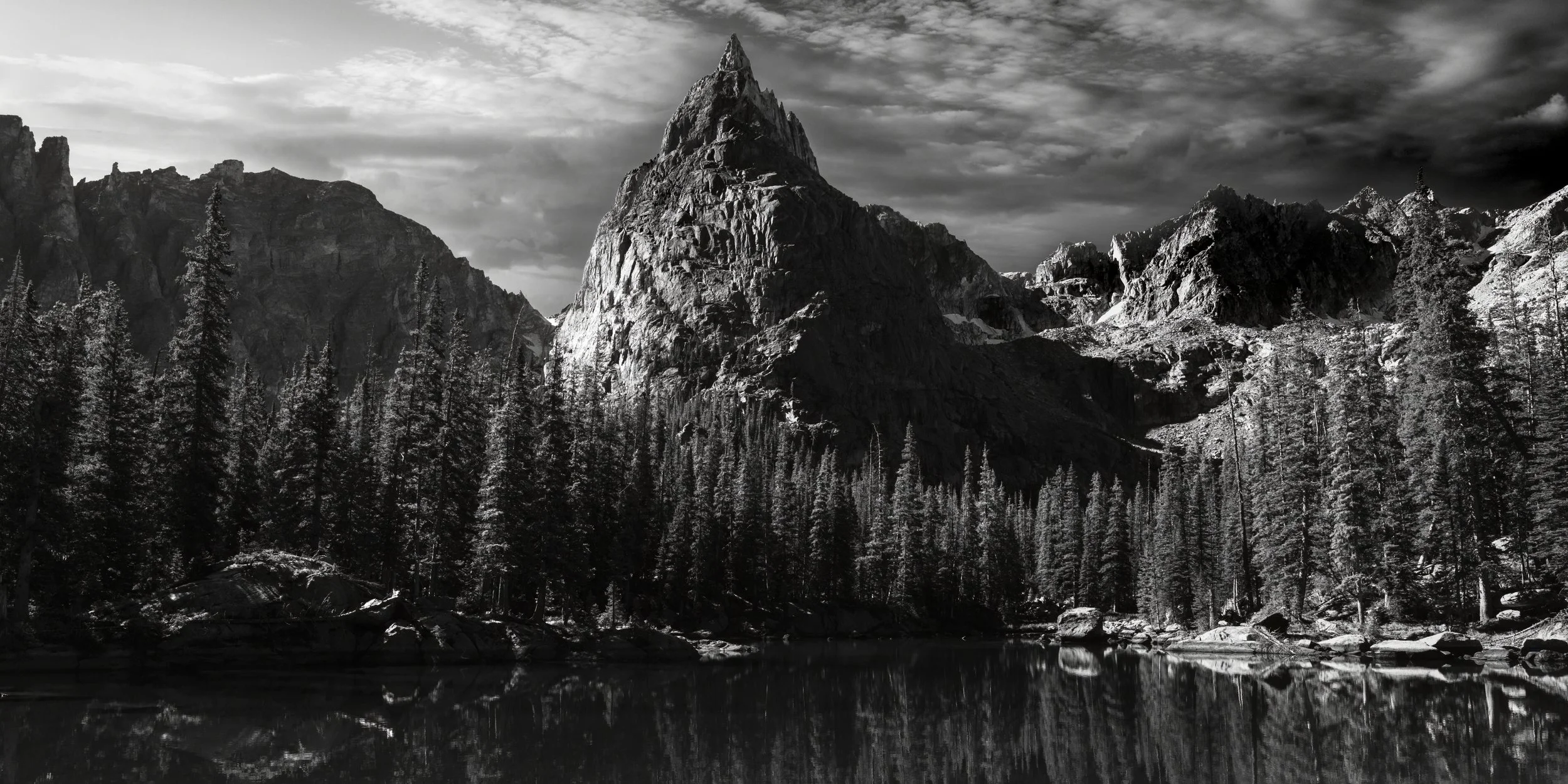 Loan eagle peak b&W pano