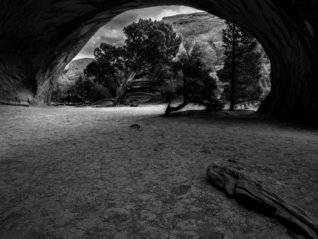 Navajo arch B&W