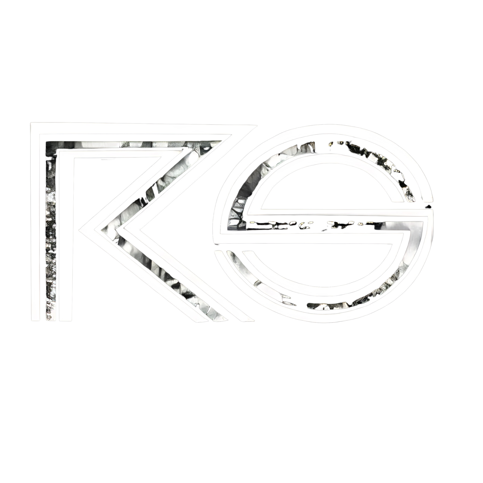 Close-up of a modern neon sign with the word ending with 'K' in white and blue colors, mounted on a black background.