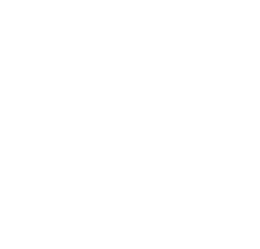 A stylized black and white logo featuring a leaf shape with three lines inside it.