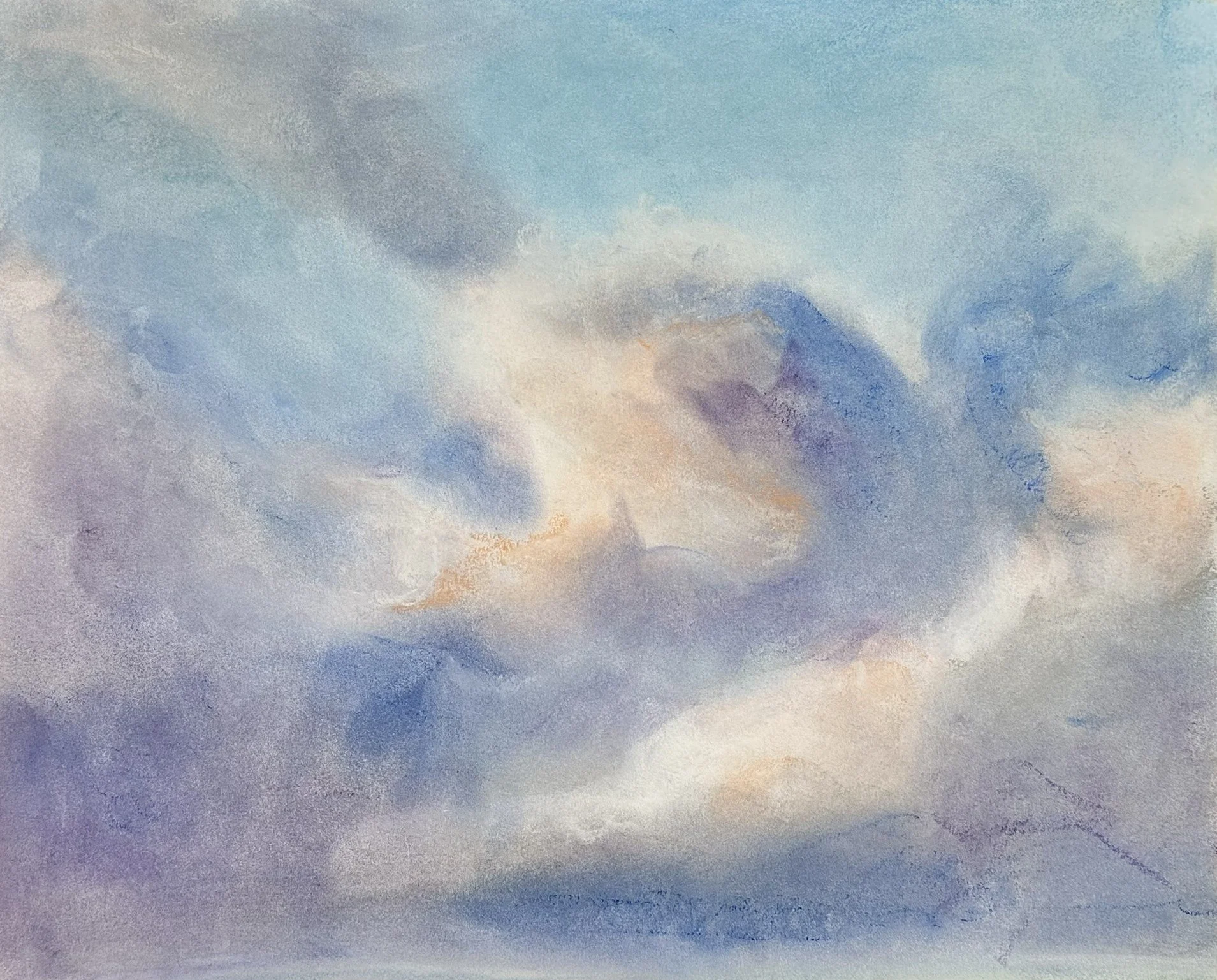 Cloud Study // 14"x17" // Chalk Pastel on Paper // October 16th, 2025