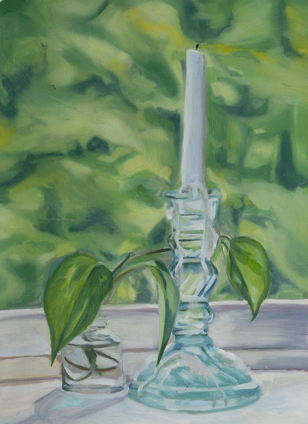 3:40 pm, June 23rd // 11"x14" // Oil on Paper // 2024