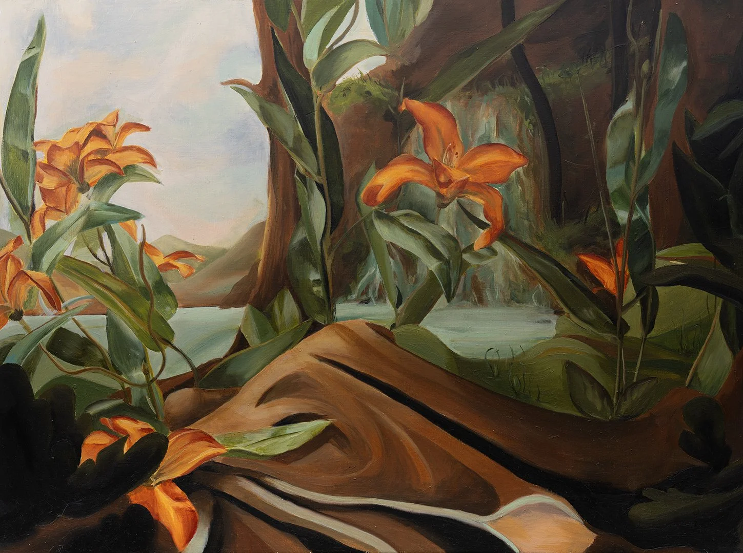 Untitled 2 // 18"x24" // Oil on Wood Panel  // 2024 // Inspired by Emma Websters Landscapes