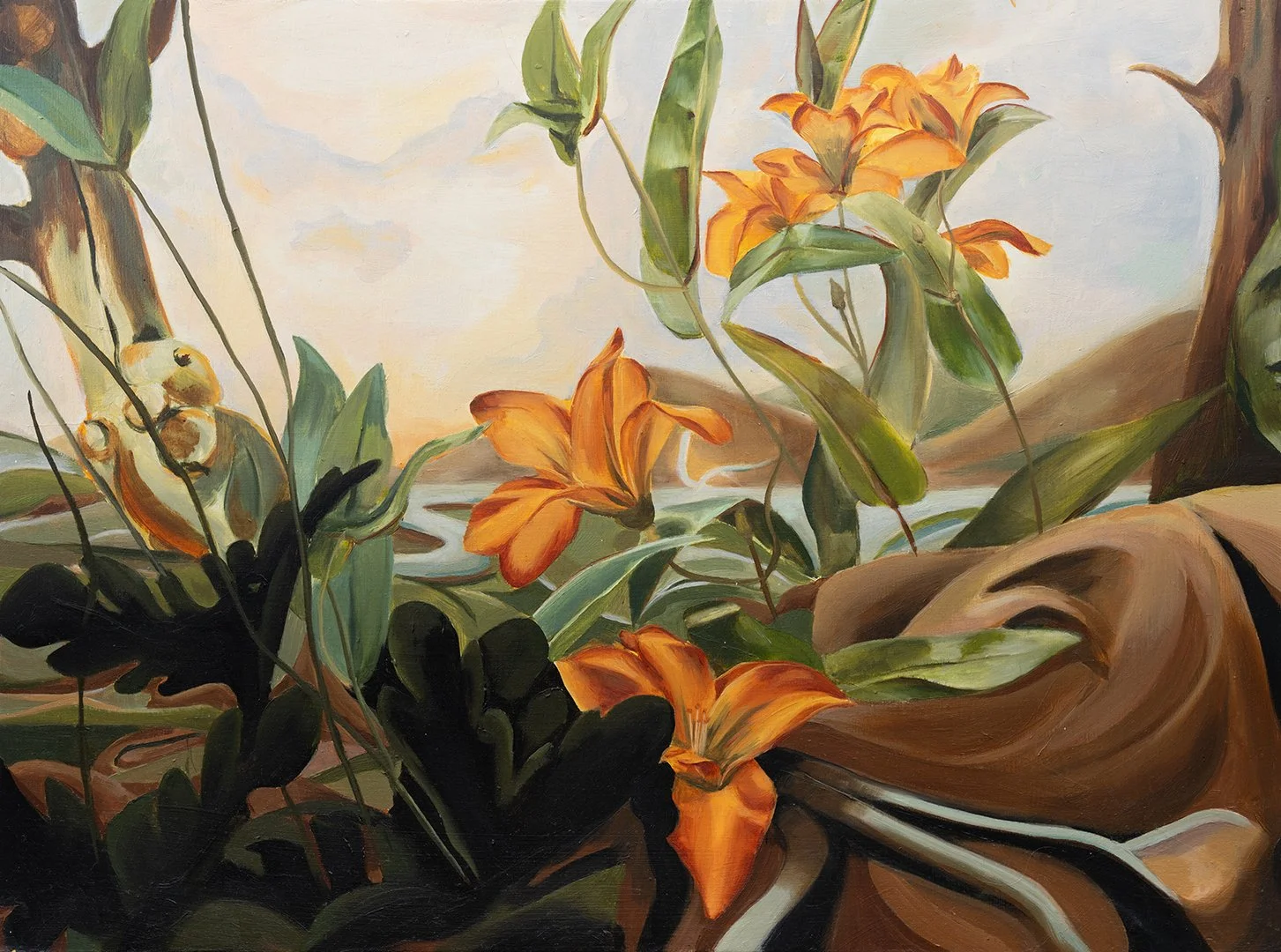 Untitled 1 // 18"x24" // Oil on Wood Panel // 2024 // Inspired by Emma Websters Landscapes