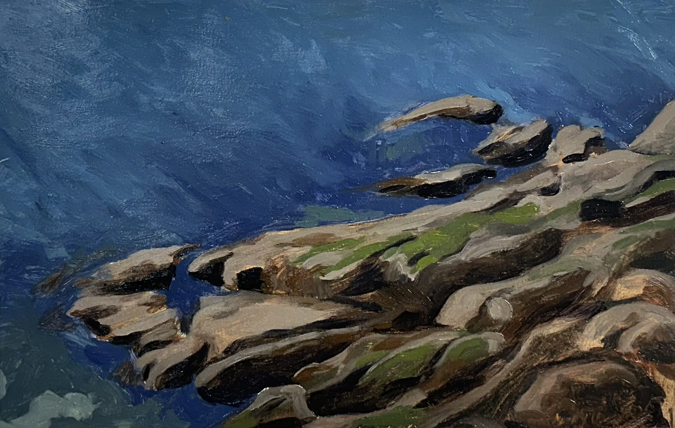 Clarks Point, Water // 7"x10 1/2" // Oil on Paper // January 24th, 2026