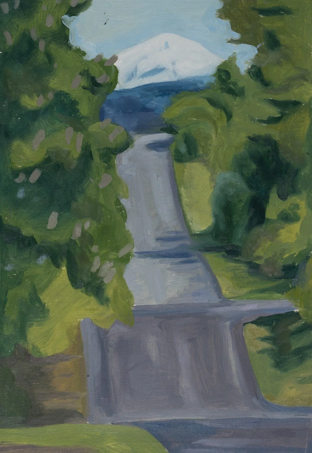 Study for Painting 2/3, Tull Rd // 7"x10 1/2" // April 30th. 2025