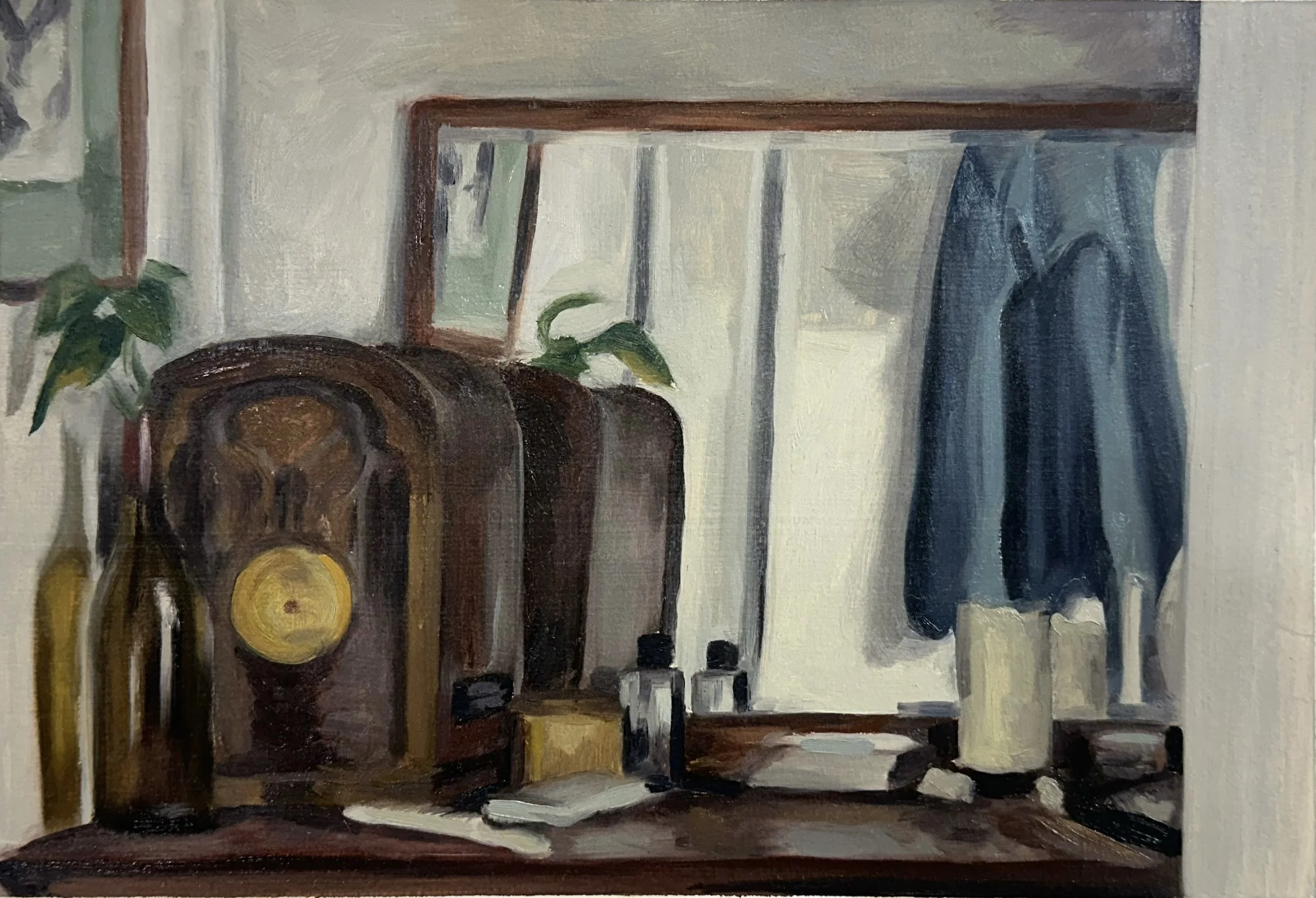 Bedroom Dresser // 7"x10 1/2" // Oil on Paper // May 6th, 2025