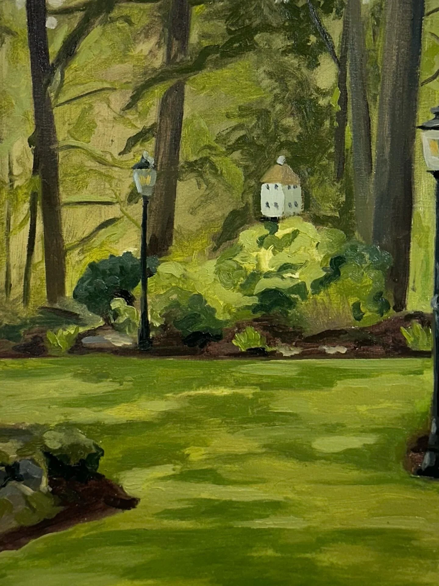 Backyard Green // 7"x10 1/2" // Oil on Paper // January 9th, 2026