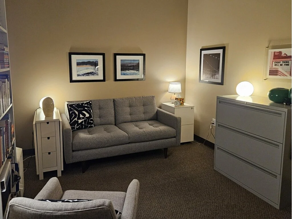 Therapy office at Andrea Hindes Psychology in Folsom, California