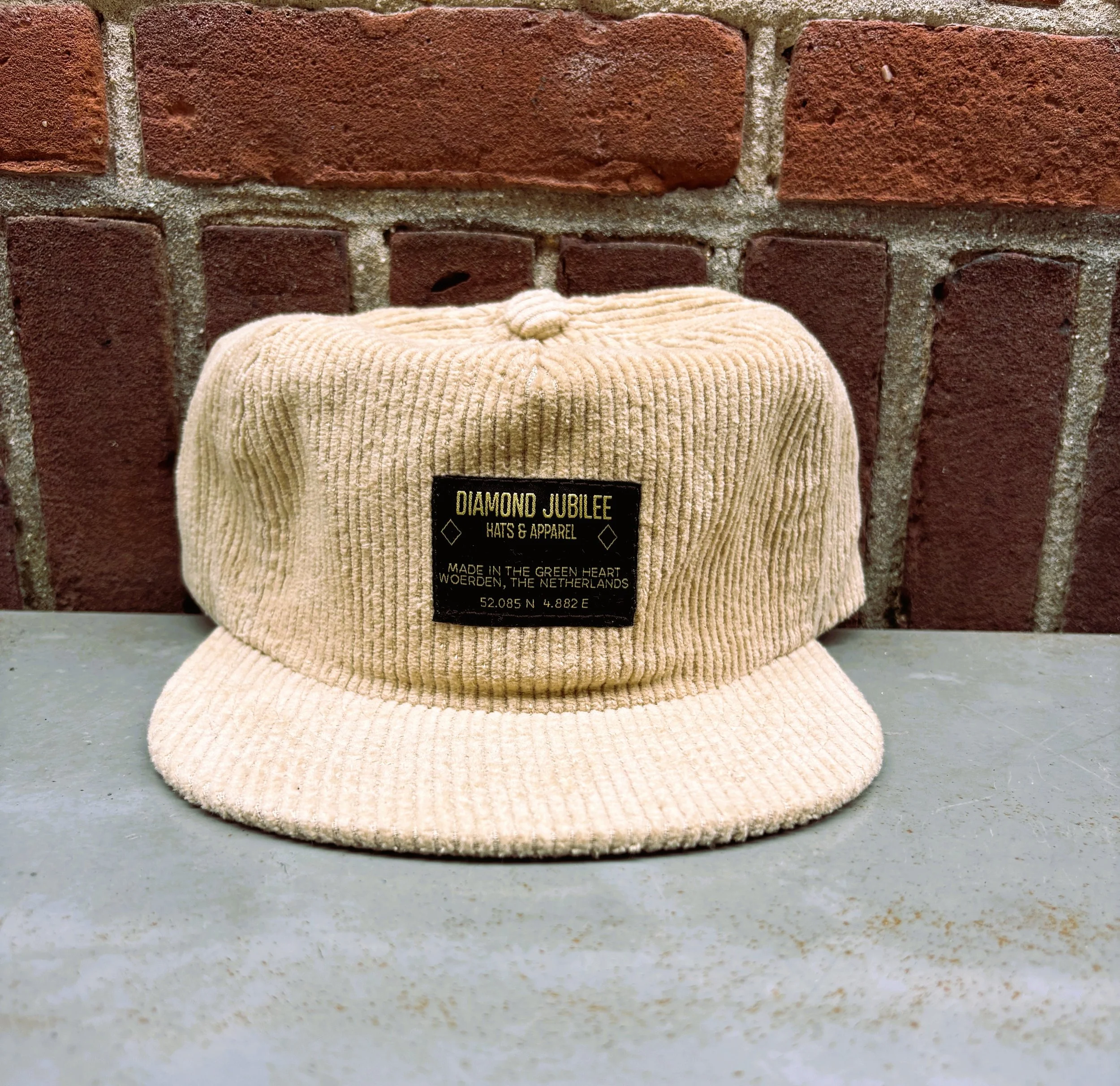 Corduroy Coordinates Hat (Cream/Wit)