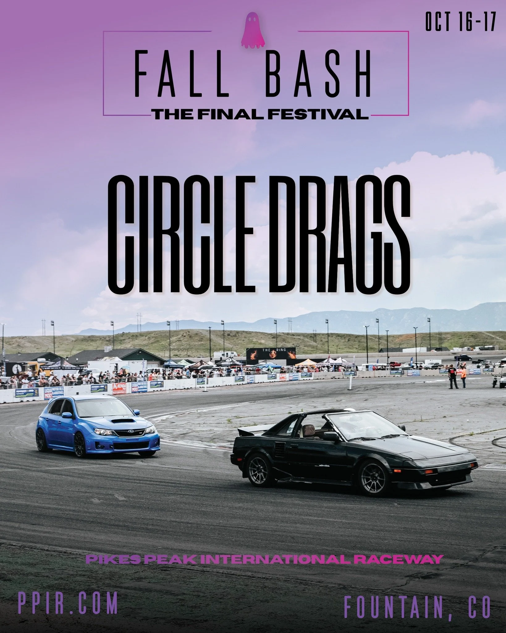 CIRCLE DRAGS | FALL BASH| OCTOBER 16&ndash;17

For $20 CASH, on Saturday October 17, you can line up head-to-head for two laps around the Quarter Mile Oval. Bracket-style racing, and the winner takes all!

ANY Fall Bash ticket holder, driver or spect