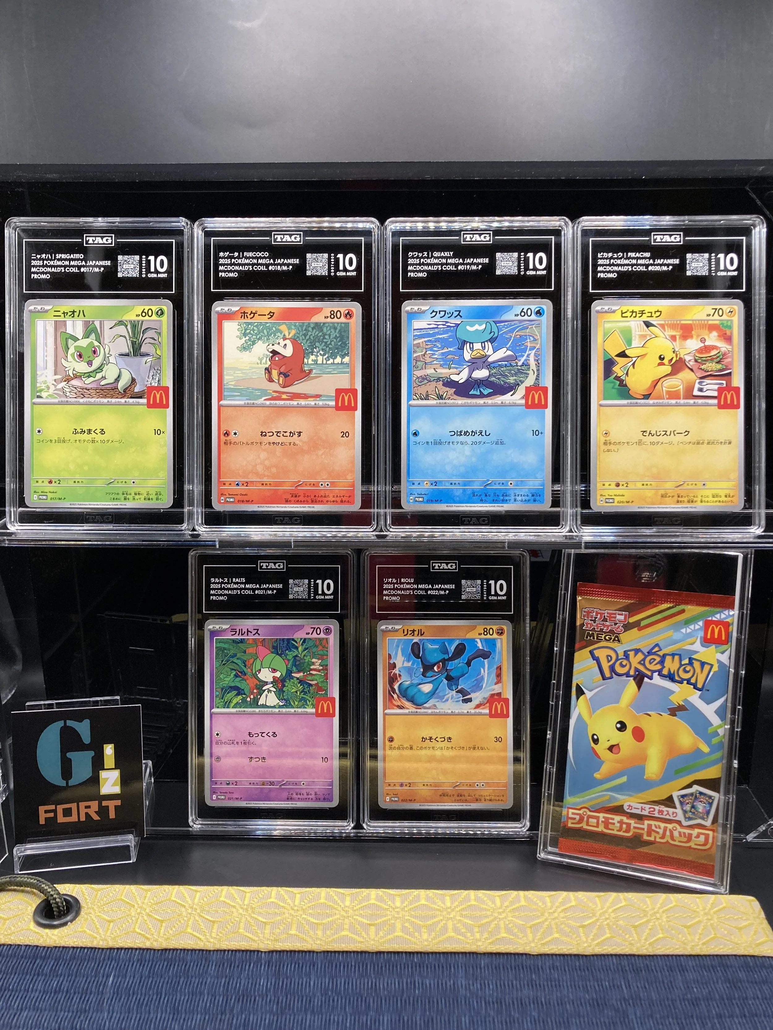 2025 Pokémon MEGA Promos Japanese McDonald's TAG 10 Complete Set with Promo Pack