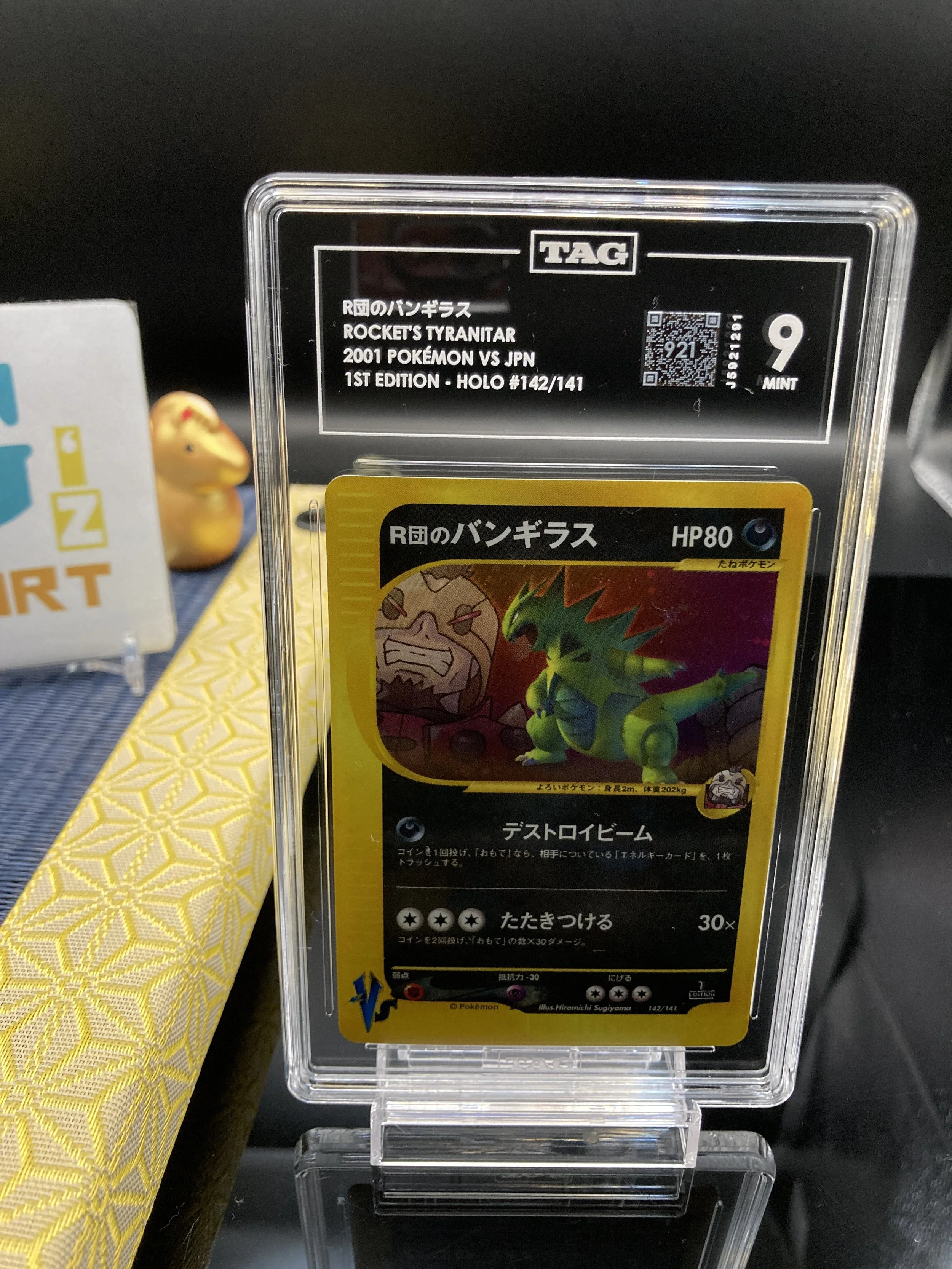 2001 Pokémon Japanese Rocket's Tyranitar Holo VS Series 1st Edition #142/141 TAG 9