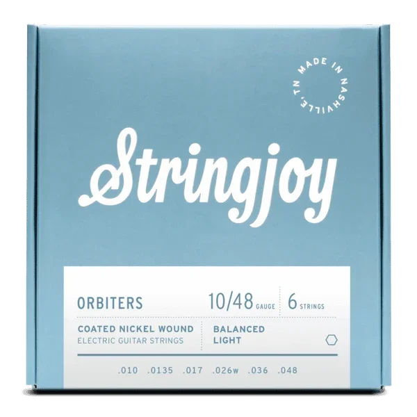 Stringjoy 10-48 Balanced Light Gauge Orbiters - Coated Nickel Electric Guitar Strings