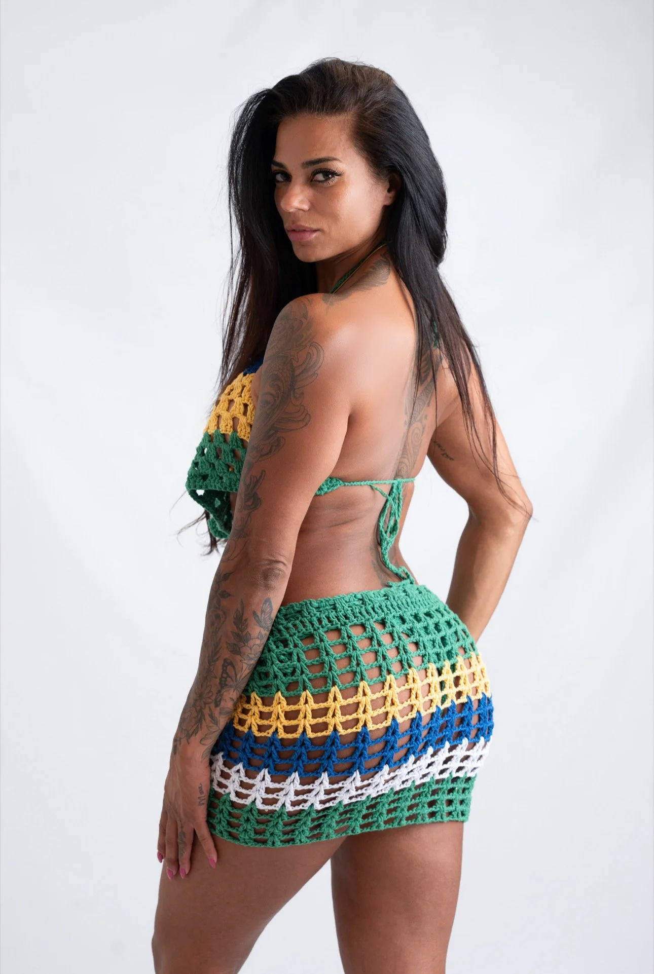 Saia crochet Brasilidade