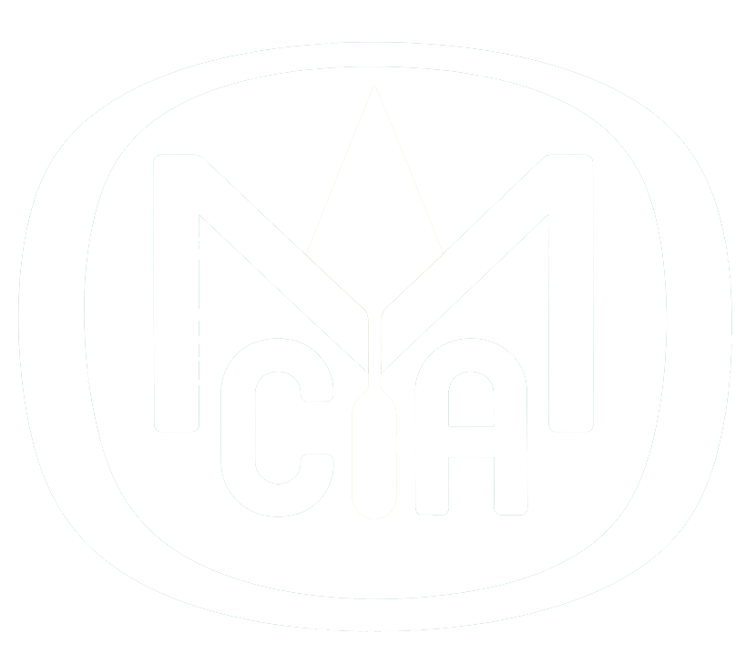 Black and white logo with stylized crown and the letters 'CIA' inside a circular border.