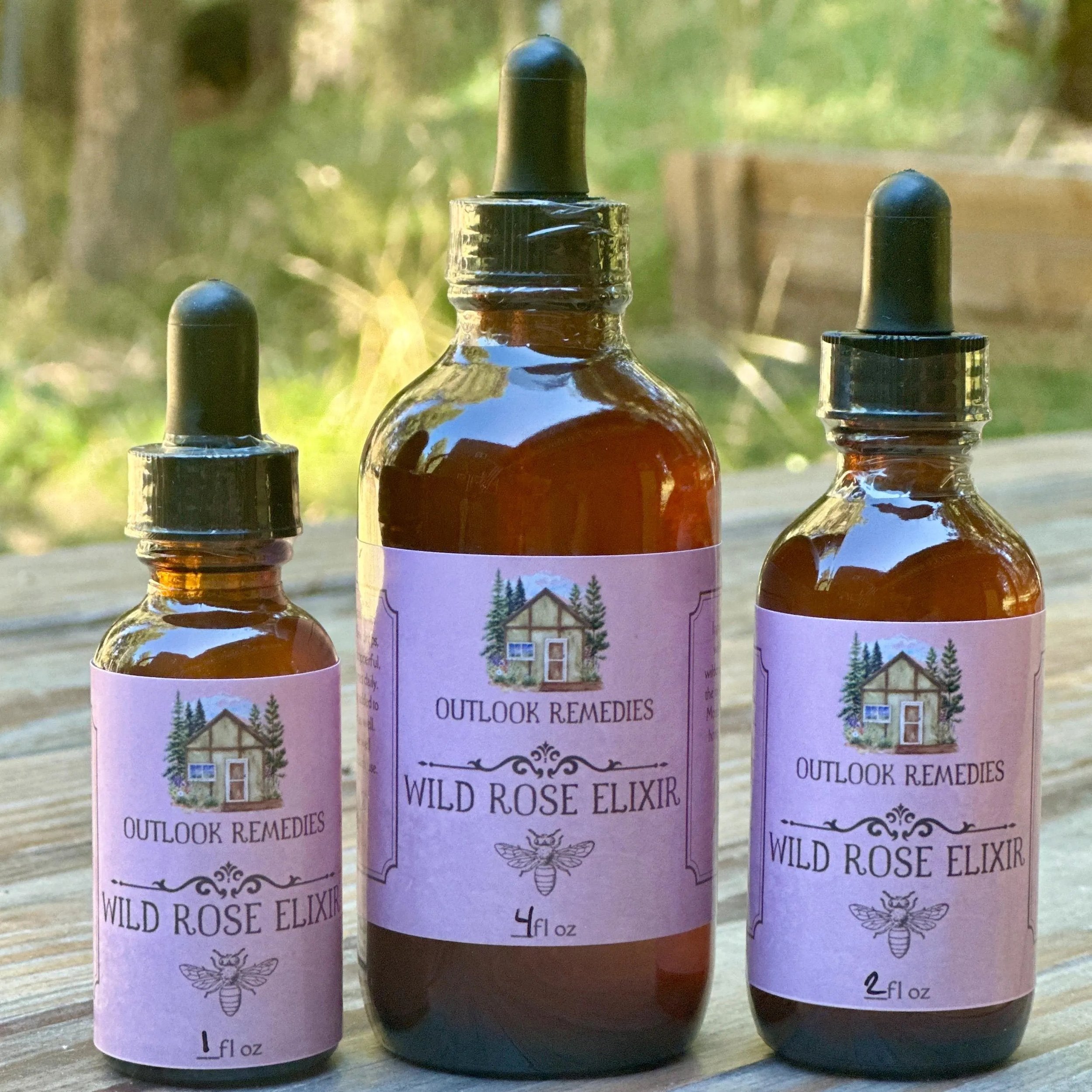 Wild Rose Elixir, Wildcrafted Rose Tincture