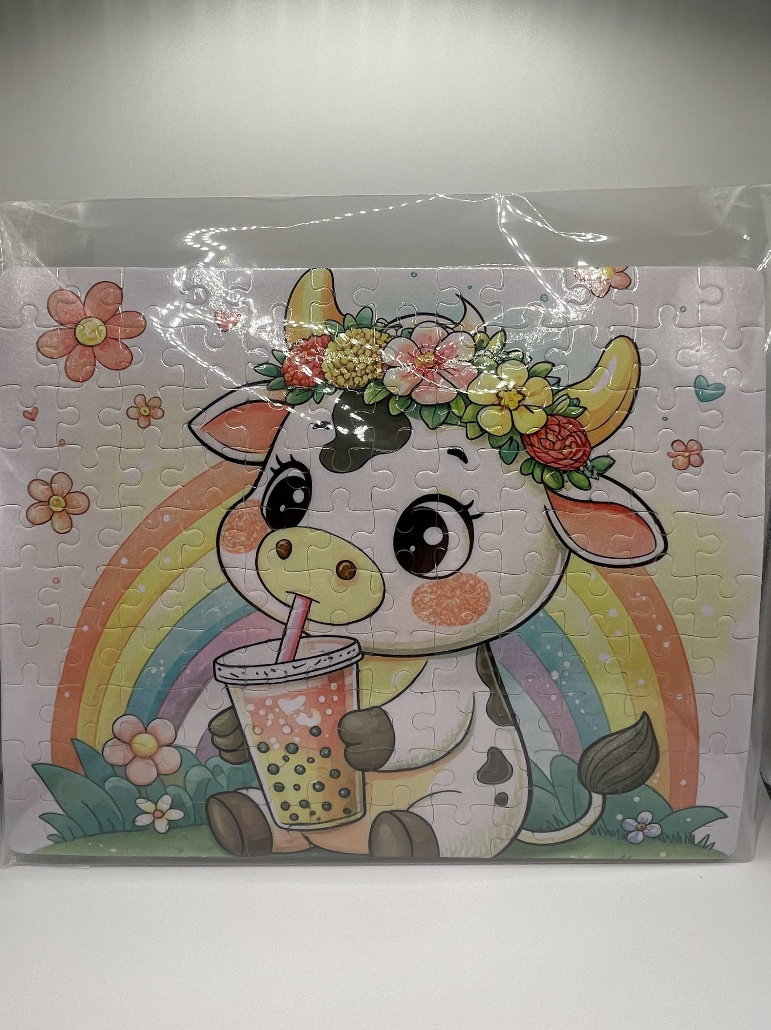 Highland Cow & Rainbows