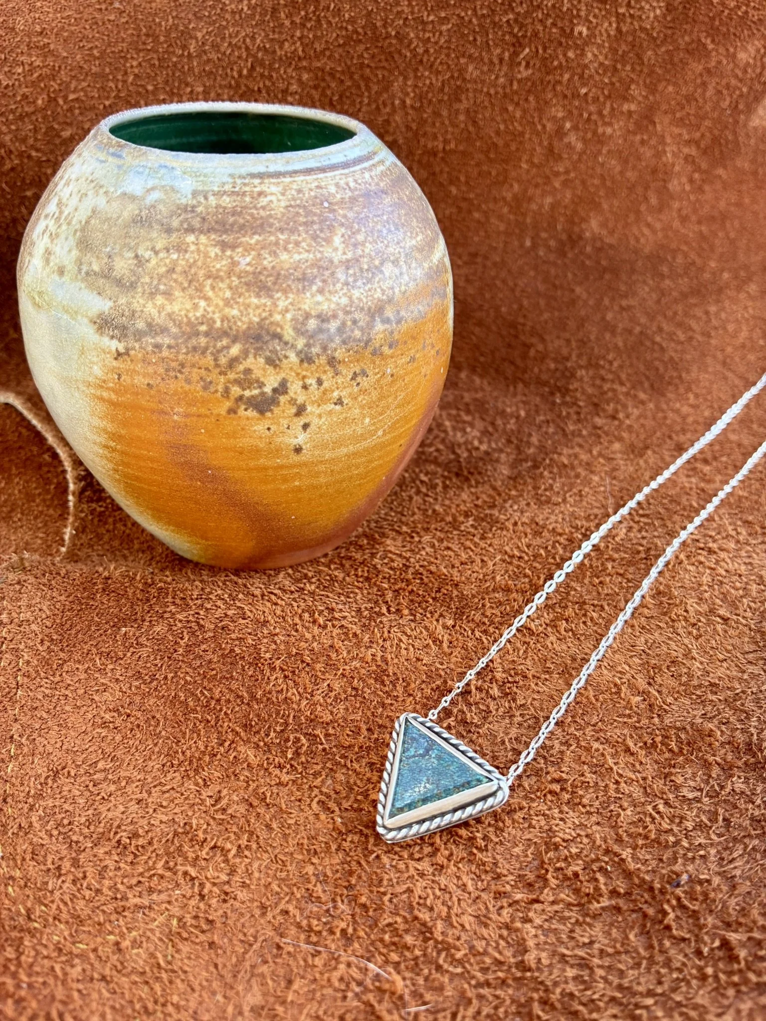 Yungai Turquoise Triangle Necklace
