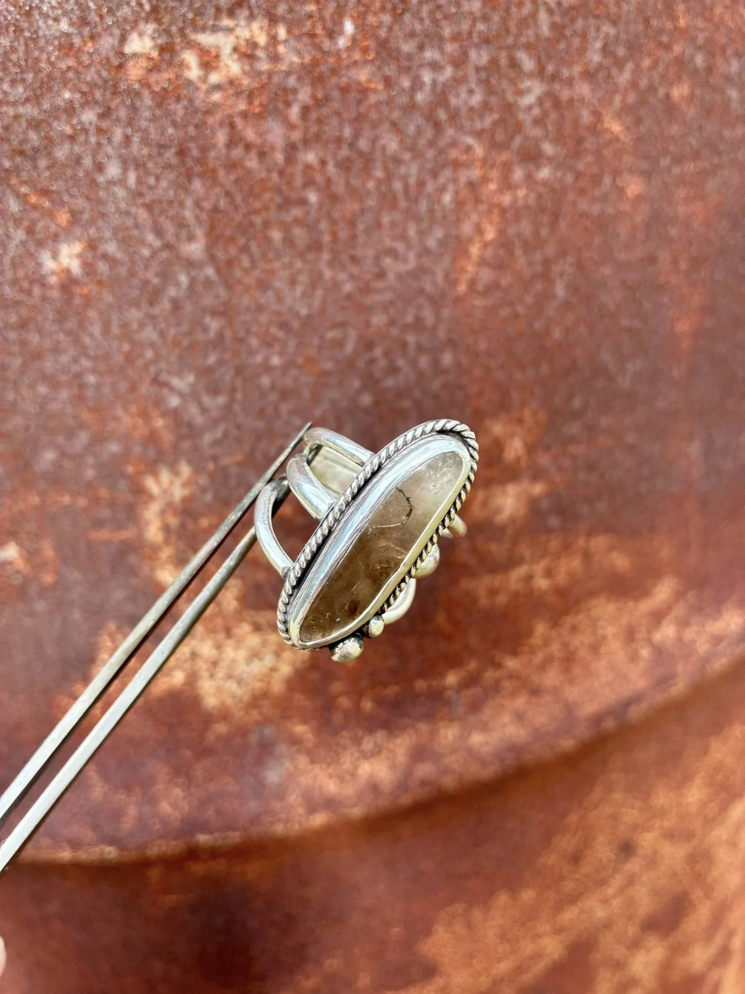 Smoky Quartz Ring, size 9