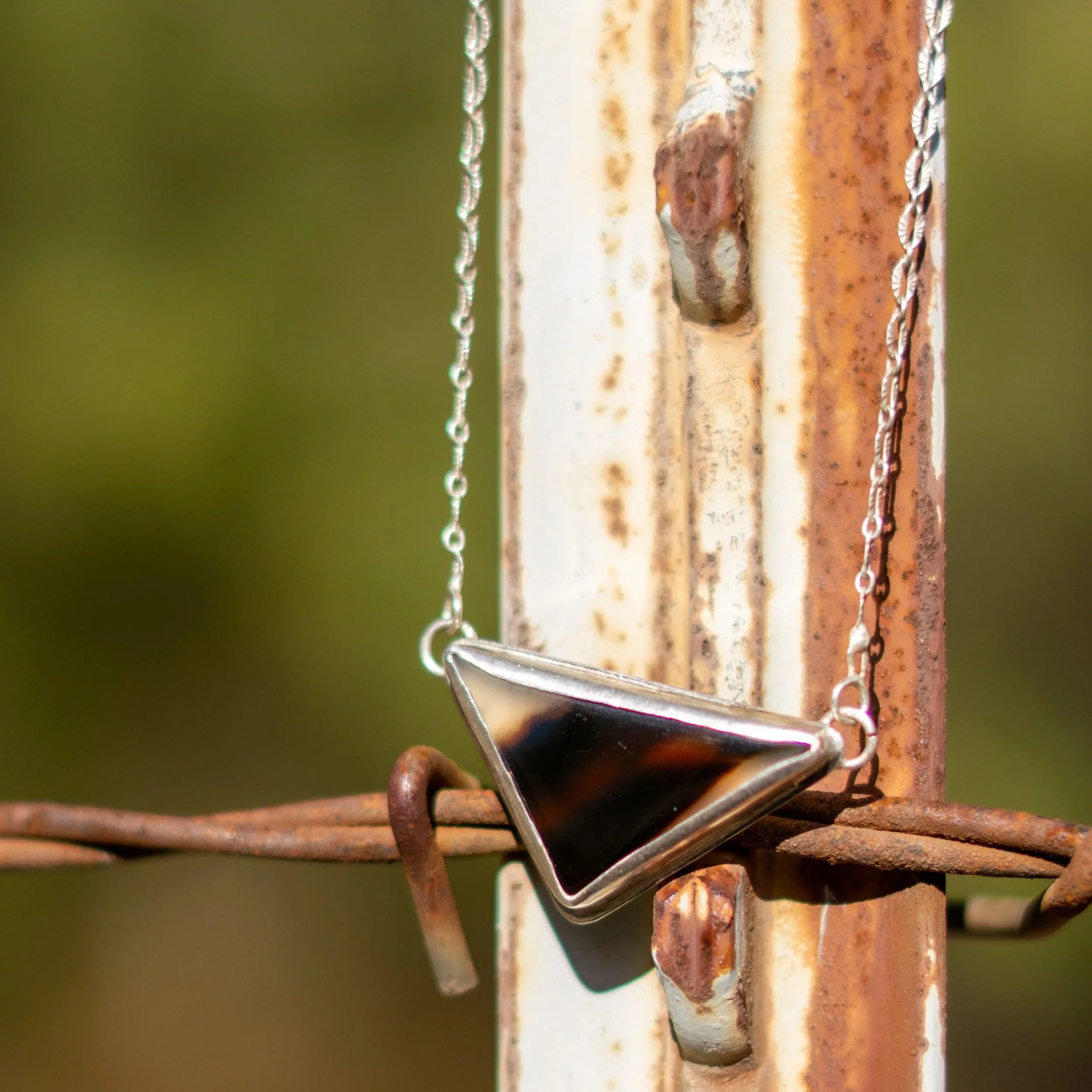 MT Agate Triangle Pendant