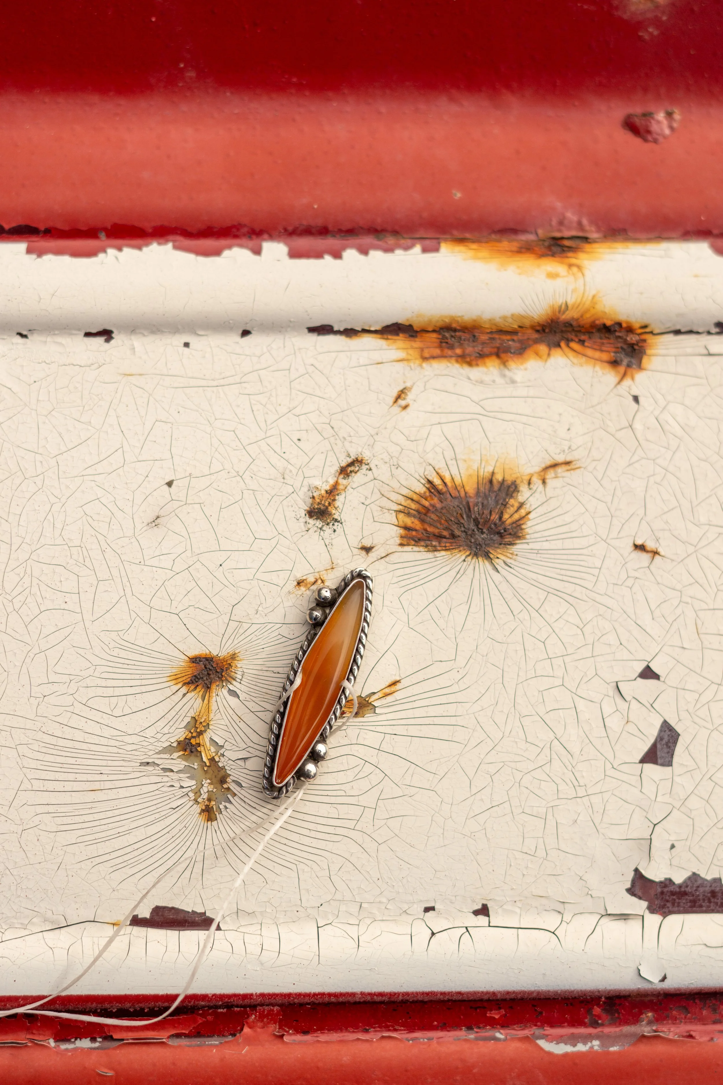 MT Agate Amber "Toothpick" Ring, MTO