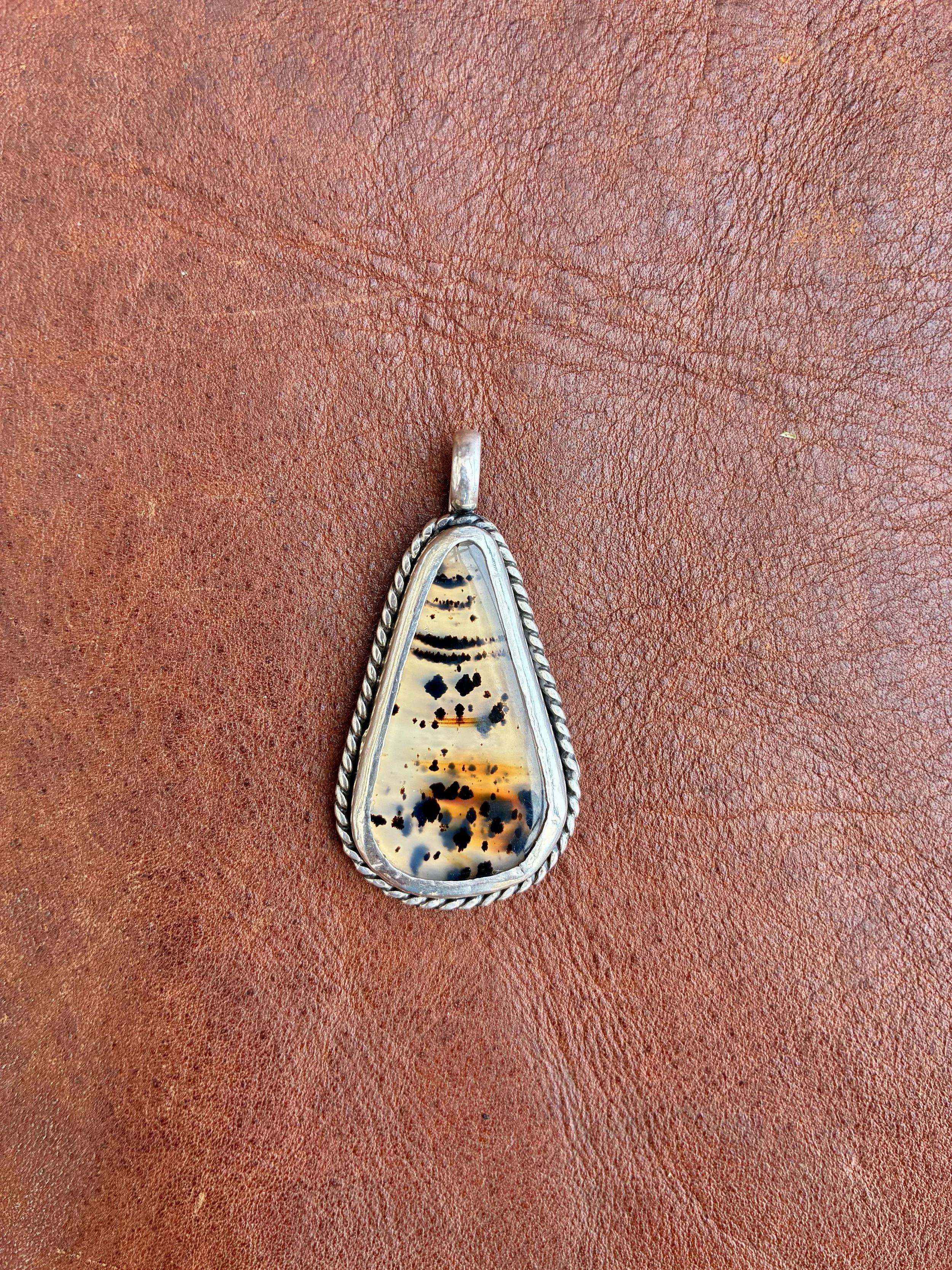 Large MT Agate Teardrop Pendant