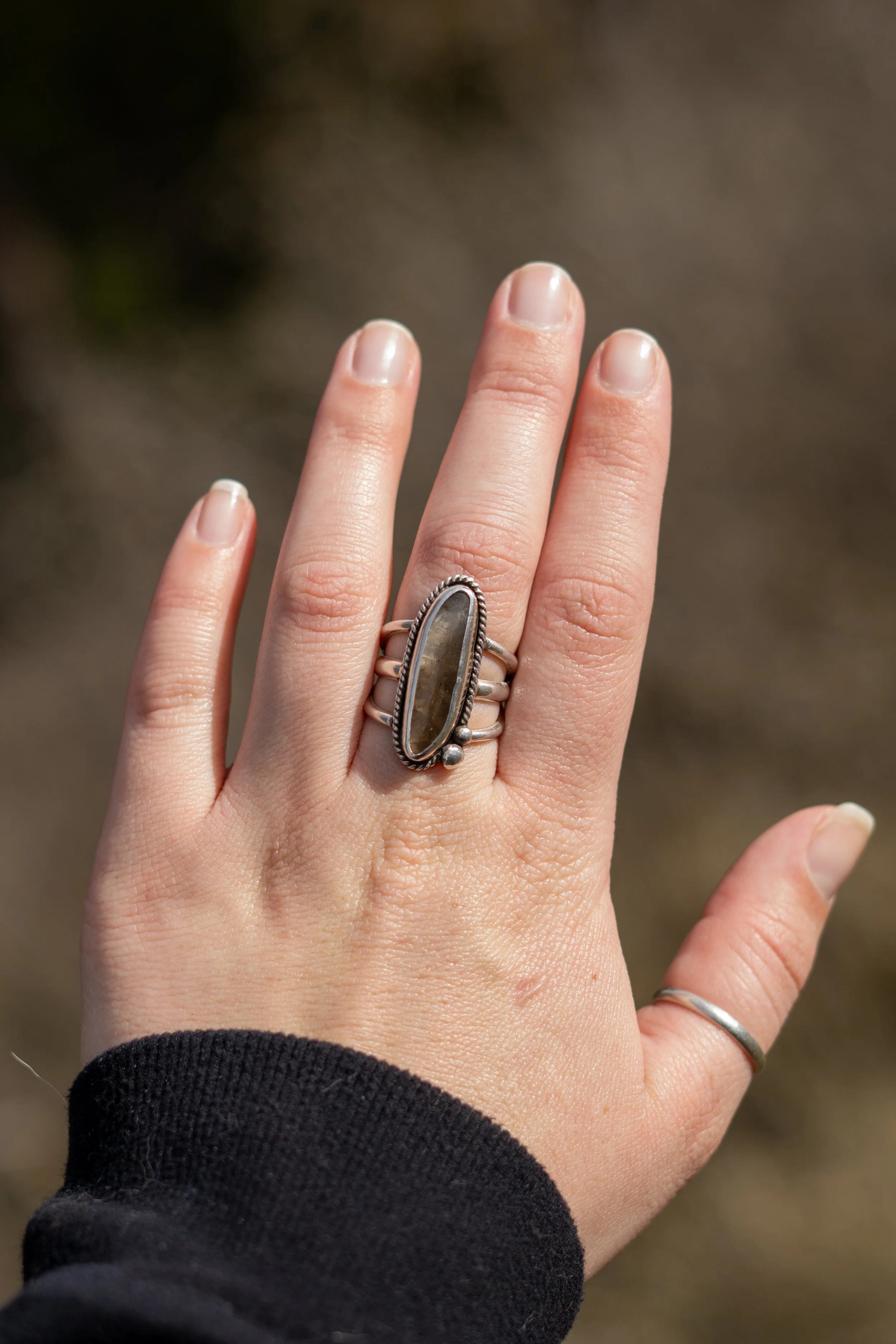 Smoky Quartz Ring, size 9