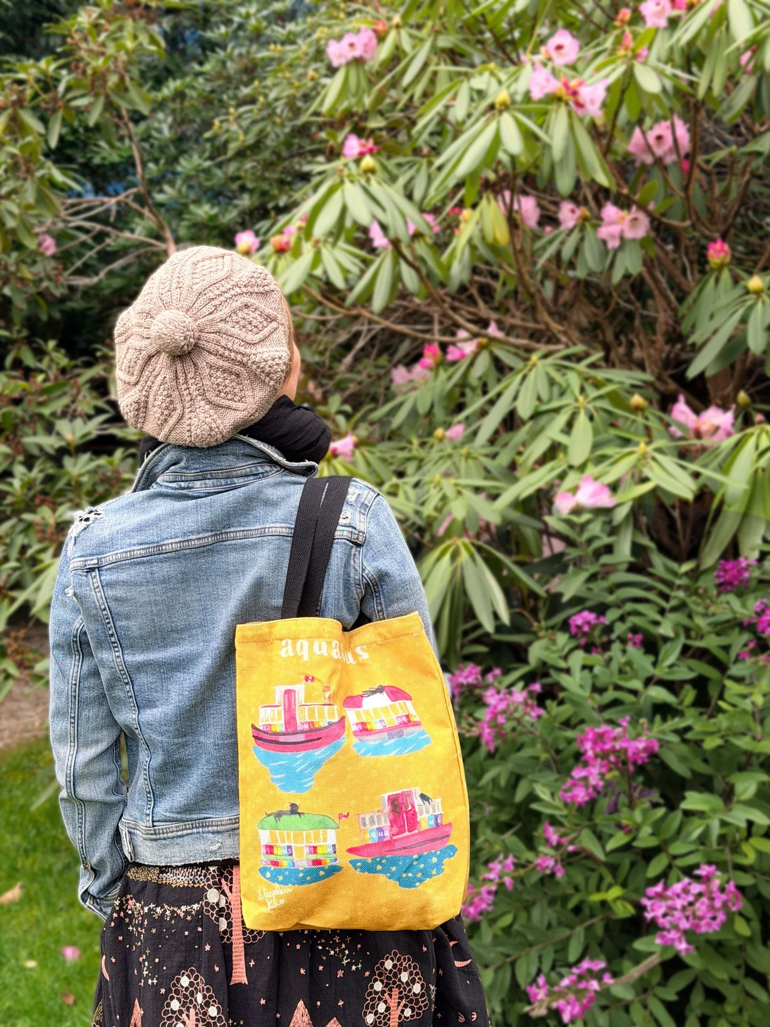 Tote bag – cats love aqua bus